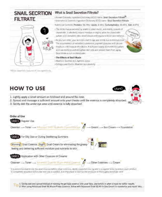 COSRX - Advanced Snail 96 Mucin Power Essence - Essenza alla Mucina di Lumaca