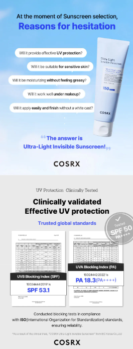 COSRX - Protezione Solare Invisibile Ultra Leggera