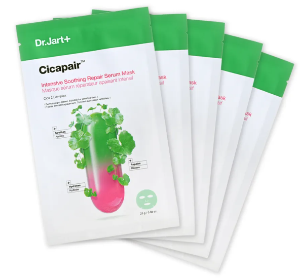 Dr. Jart+ - Cicapair Intensive Soothing Repair Serum - Maschera Viso Lenitiva 5 pz